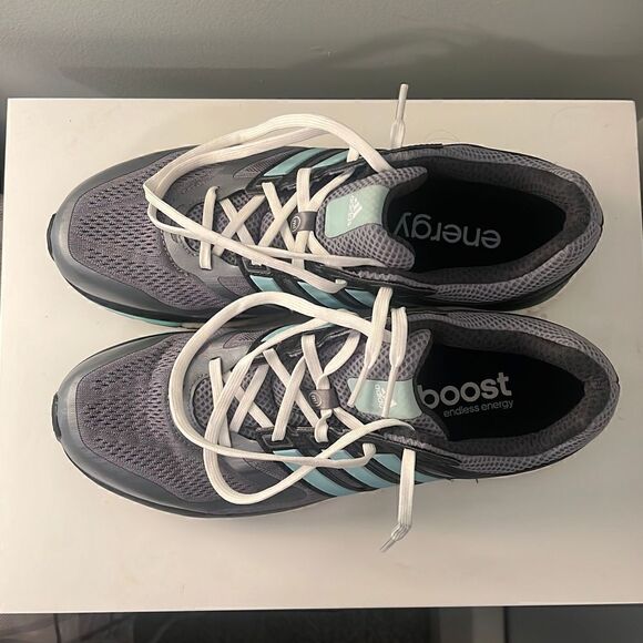 Gray & Blue Adidas Supernova Glide 6 Running Shoe - Picture 5 of 14